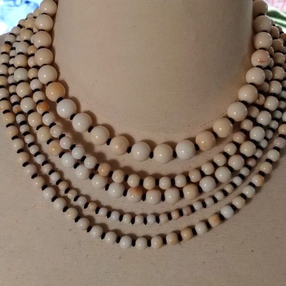 Vintage Multi Layer Necklace & Layered Bracelets - Picture 2 of 6